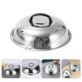 thumbnail image 2 of RENACLIPY Universal Frying Pan Lids Metal Pot Lid Easy to Clean Silver 11.3×11.3×2.8in, 2 of 7