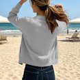 thumbnail image 5 of Fmbrln Women's Zip Up Bomber Jacket Stand Collar Raglan Long Sleeve Jackets with Pockets Fall Casual Trendy Outerwear, 5 of 6