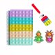 thumbnail image 1 of Push Bubble Notebook Llavero Set Silicona Descompresión Juguete Extrusión Burbuja Monedero A5 4 Piezas Kearding AP006127-03, 1 of 6