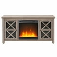 thumbnail image 3 of Evelyn&Zoe Colton Rectangular TV Stand with Crystal Fireplace for TV's up to 55", Gray Oak, 3 of 9