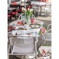 thumbnail image 4 of Outdoor Tablecloth with Umbrella Hole and Zipper, Grey Christmas Round Table Cloth 54 Inch Waterproof Tablecloth, Gnomes Xmas Tree Snowflake Gifts Picnic Table Cover for Patio Camping, 4 of 7