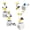 2 Pcs, variant on Seagull Mine Sound Button Keychain, Rechargeable Fidget Clicker with Real Sound & LED Light, Funny Interactive Desk Stress Relief Toy Gifts for Adults (6 Pcs)
