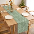 thumbnail image 3 of Sage Green Botanical Table Runner - 48 Inch Long Vintage Floral Plants Branch Cotton and Linen Blended Dress Scarves Farmhouse Table Runner for Kitchen Dining, Coffee Table, 13" x 48", 3 of 8