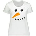 thumbnail image 3 of Inktastic Snowman Face Women's Plus Size T-Shirt, 3 of 5