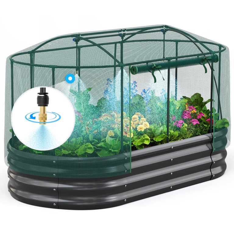 Quictent 6x3x1 ft Galvanized Raised Garden Bed with Self-Watering System photo 8