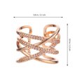 thumbnail image 2 of FUTUREORYY Anillo Dorado De Mujer Con Delicado Y Zirconia Para Fiestas Y Eventos Elegantes, 2 of 6