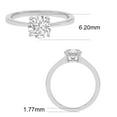 thumbnail image 5 of 1 Carat - Round Cut Lab Grown Basket Regular Shank Setting Solitaire Diamond Engagement Ring in 14K White Gold(Ring Size: 7.5), 5 of 5