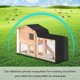 thumbnail image 3 of Pet Crate Cover Rabbit Hutch Covers for Bird Bunny Heavy Duty 210D Oxford Cloth with Transparent Visible Curtain 2 Sizes, 3 of 4