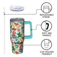 thumbnail image 3 of 30oz Xmas Tumbler with Lid and Straw, Stainless Steel Cup with Handle Snowflakes Travel Coffee Mug, Holiday Gifts for Women Men, 3 of 5