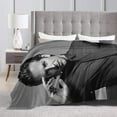 thumbnail image 3 of Bradley Cooper Blanket Flannel Soft Throw Blankets for Bedroom Livingroom Sofa Home 60""X50"", Black, 3 of 6