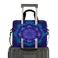 thumbnail image 2 of 16inch Laptop Briefcase, Business Laptop Bag with Detachable Strap & Padded Compartment, Water-Resistant Polyester，A Purple and Blue Patterned, 2 of 8