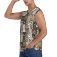 thumbnail image 3 of Goofa Cartoon Bear Printed Men's Sleeveless T-Shirt - Athletic Gym Workout Tank Top for Men - Moisture-Wicking, UPF 30+ Quick-Dry Muscle Tee-XX-Large, 3 of 8