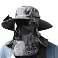 thumbnail image 1 of Men Sun Hat with 2 Solar Fan Fishing Hats Wide Brim For Summer ^ Camping, 1 of 9