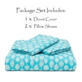 thumbnail image 4 of Chanasya Ultra Soft Abstract Print 3-Piece Bedding Duvet Cover Set King - Luxurious Brushed Microfiber Comforter Cover - Zipper Closure Reversible Print (1 Duvet Cover & 2 Pillowcases ) Aqua, 4 of 5