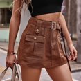 thumbnail image 1 of Minifalda de cintura alta para mujer, moda de estilo coreano con cinturón, faldas cortas tipo Culotte, ropa de calle Y2K, faldas tipo Cargo con bolsillos, 1 of 5