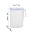 thumbnail image 3 of SLYNSHome Plastic Pitcher with Lid Large Clear Water Jug Ice Tea Pitcher Lemonade Juice Beverage Jar with Handle for Hot Cold Coffee Drink - 7.8 inch, 3 of 7