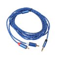 thumbnail image 1 of Azul de 1/8 '' de sonido estéreo de 3,5 mm a cable adaptadores dual para MP3 / teléfono 300cm CUTICAT Línea de interconexión de audio, 1 of 8