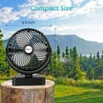 thumbnail image 4 of SkyGenius 7 inch Camping Fan with LED Lights USB Rechargeable Mini Desk Fan 4400mAh Battery Operated, 4 of 8