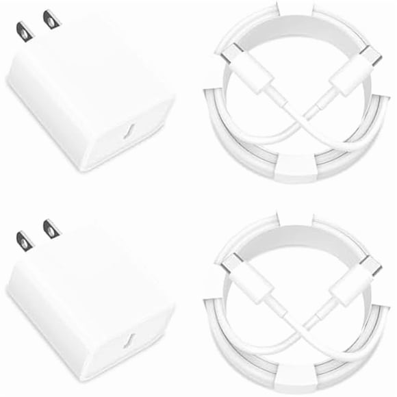 LujingZ for iPhone 17 Charger Fast Charging, 4Pack 20W USB C Charger Dynamic Power Adapter Type C Wall Charger with 6FT Type-C Cord Compatible With iPhone 17/17 Pro/17 Pro Max/16 Pro/15/iPad Pro