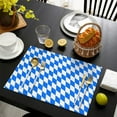 thumbnail image 3 of Blue White Checkerboard Checkered Pattern Summer Placemats Table Placemats Set Of 6-Linen Kitchen Washable Placemats Table Mats 11.8"x17.7" Non-Slip Heat Resistant, 3 of 5