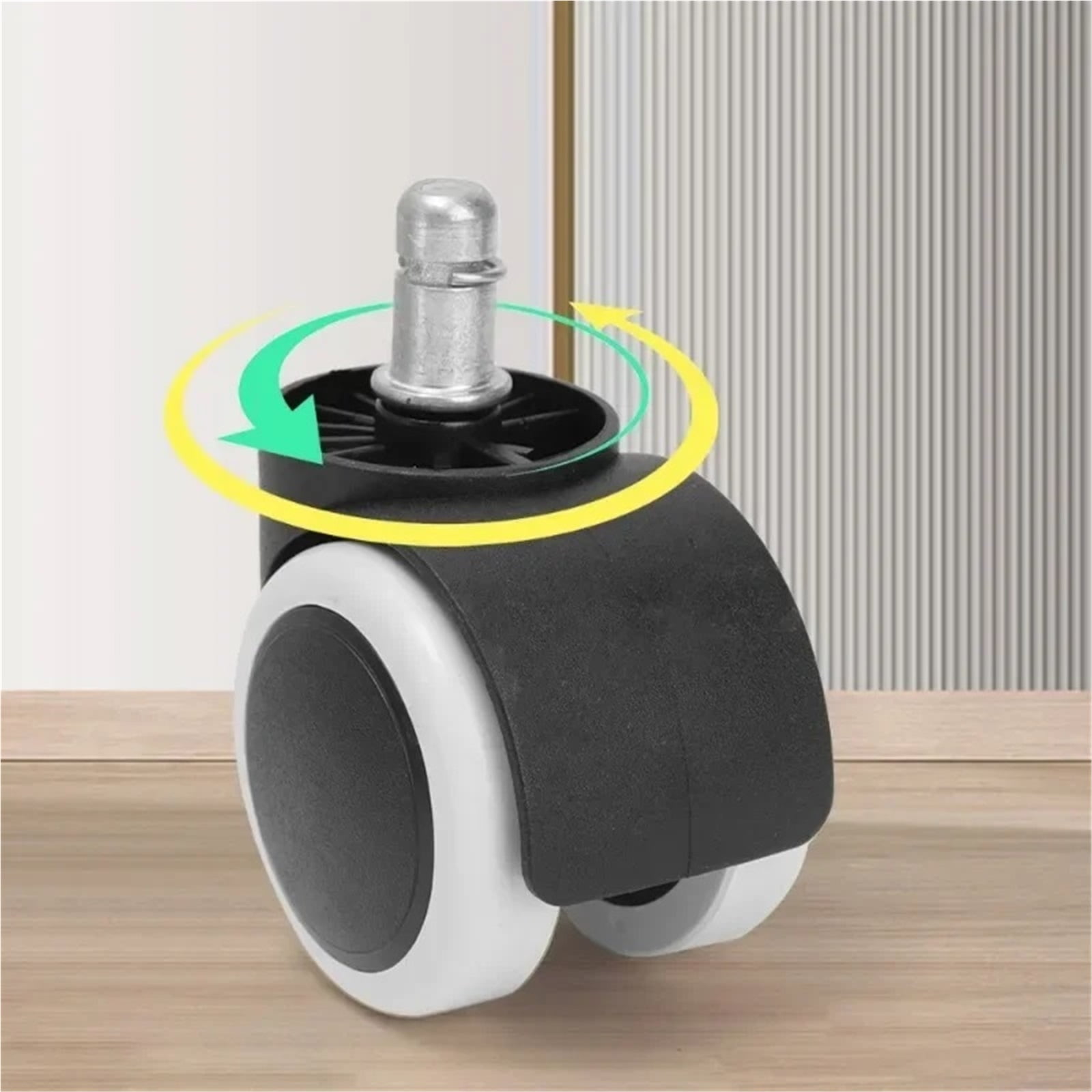 2 Inch Universal Swivel Caster Wheels Replacement Gaming Office Chair Casters Trolley Rollers Furniture Rotating Rubber Wheels ,Reliable
