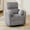 Corduroy-Light Gray, variant on Power Swivel Rocker Recliner Chair with USB & Type-C Ports,Electric Glider Recliner with 2 Pillows,Suede,Gray