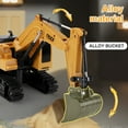 thumbnail image 4 of XIHAMA Remote Control Excavator Toy, RC Construction - Metal Shovel Digger Vehicles with Lights Sounds and 360° Rotation Digging Sand, Christmas Birthday Present for Aged 3 4 5 6-10 + Year Old, 4 of 14