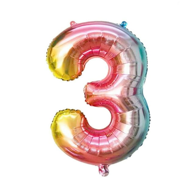 Wosthever Números Globo Esférico de cumpleaños Suministros para fiestas Decoraciones de boda Adorno maravilloso Artículos para el hogar para Kits de decoración para fiestas rampa de gradiente3 Wosthever HA053380-04