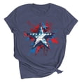 thumbnail image 2 of Vetsdori Patriotic T Shirts for Women Red White and Blue 4th of July Pullover Independence Day Short Sleeve Casual Graphic,Fashion Summer Womens Shirts USA Years Anniversary, 2 of 7