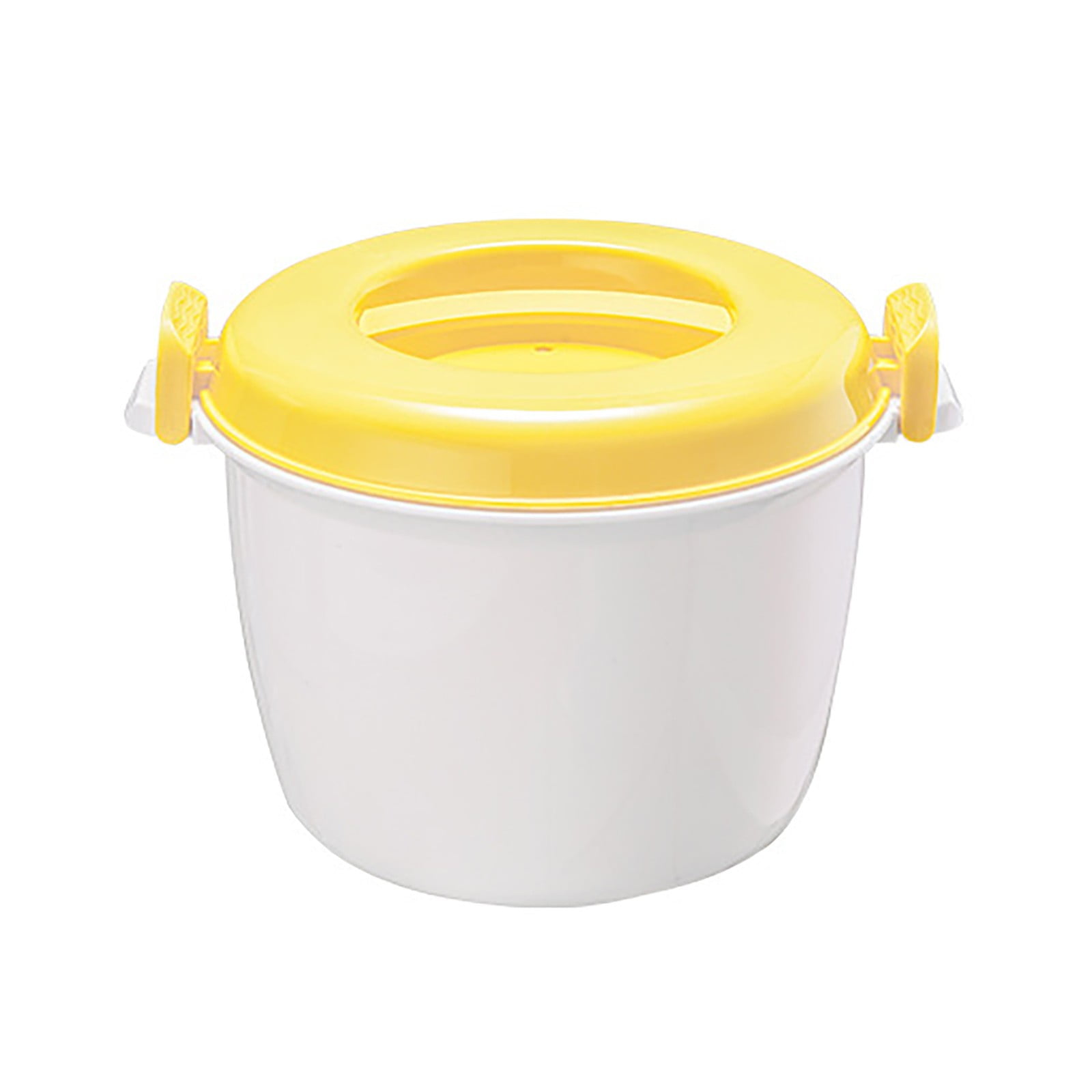ZOURIH 1 Pack Food Grade Portable Microwave Rice Cooker with Rice Paddle Yellow without Rice Paddle Large