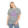 thumbnail image 4 of Purple outline smiley face t shirt Unisex Heavy Cotton Tee, 4 of 8