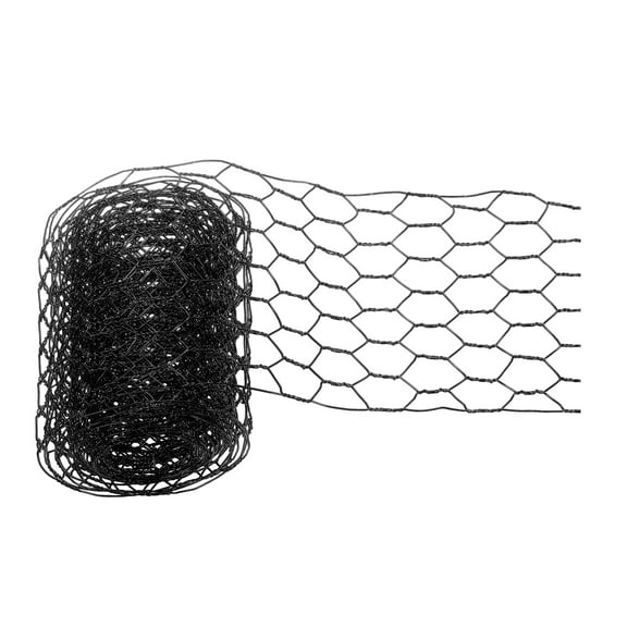 Chicken Wire, 4 x 118 Inch Iron Mesh Netting Floral Wire Plant Cage, Black