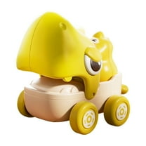 EazyTech Pull String Dinosaur Toy Car with Opening Mouth, Shark & Dinosaur Design Toddler Toys, Educational Pull Back Car for Fine Motor Skills, Kids Birthday Gift for Age 3-5