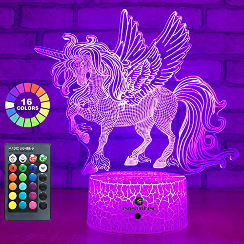 3D Light lamp 7 Colours with Remote Unicorn Gift Night Light Lamp for Kids 
