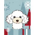 thumbnail image 1 of Winter Holiday White Poodle Flag Garden Size, 1 of 1