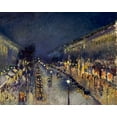 thumbnail image 2 of Pissarro, Camille 32x26 Gold Ornate Wood Framed with Double Matting Museum Art Print Titled - Boulevard Montmartre at night, 2 of 4