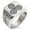 Silver, variant on Stainless Steel Celtic Triskele Triskelion Triple Spiral Geometric Pattern Biker Style Polished Ring