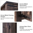 thumbnail image 4 of OKD Bathroom Storage Cabinet, Farmhouse Organizer w/Adjustable Shelves, Dark Rustic Oak, 4 of 6