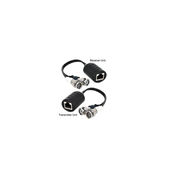 Composite BNC/RCA Video Balun Extender Over Cat5 Cat5E Cat6 Cable
