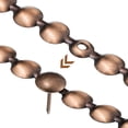 thumbnail image 4 of Uxcell 2Pack 1Meter Glossy Upholstery Tacks Strips Trim Sofa Decorative Nails, Copper, 4 of 5