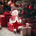 thumbnail image 4 of Fabric Snowman Santa Claus and Reindeer Doll Set Christmas Decorations for Home - Soft Plush Holiday Character Dolls for Window Displays, Mantel Decor, Festive Winter Decor, 4 of 5
