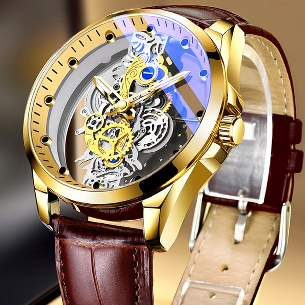 Hollow Out Round Pointer Quartz Watch Round Pointer Quartz Watch Minimalist Clear Dial Novelty  main image 2