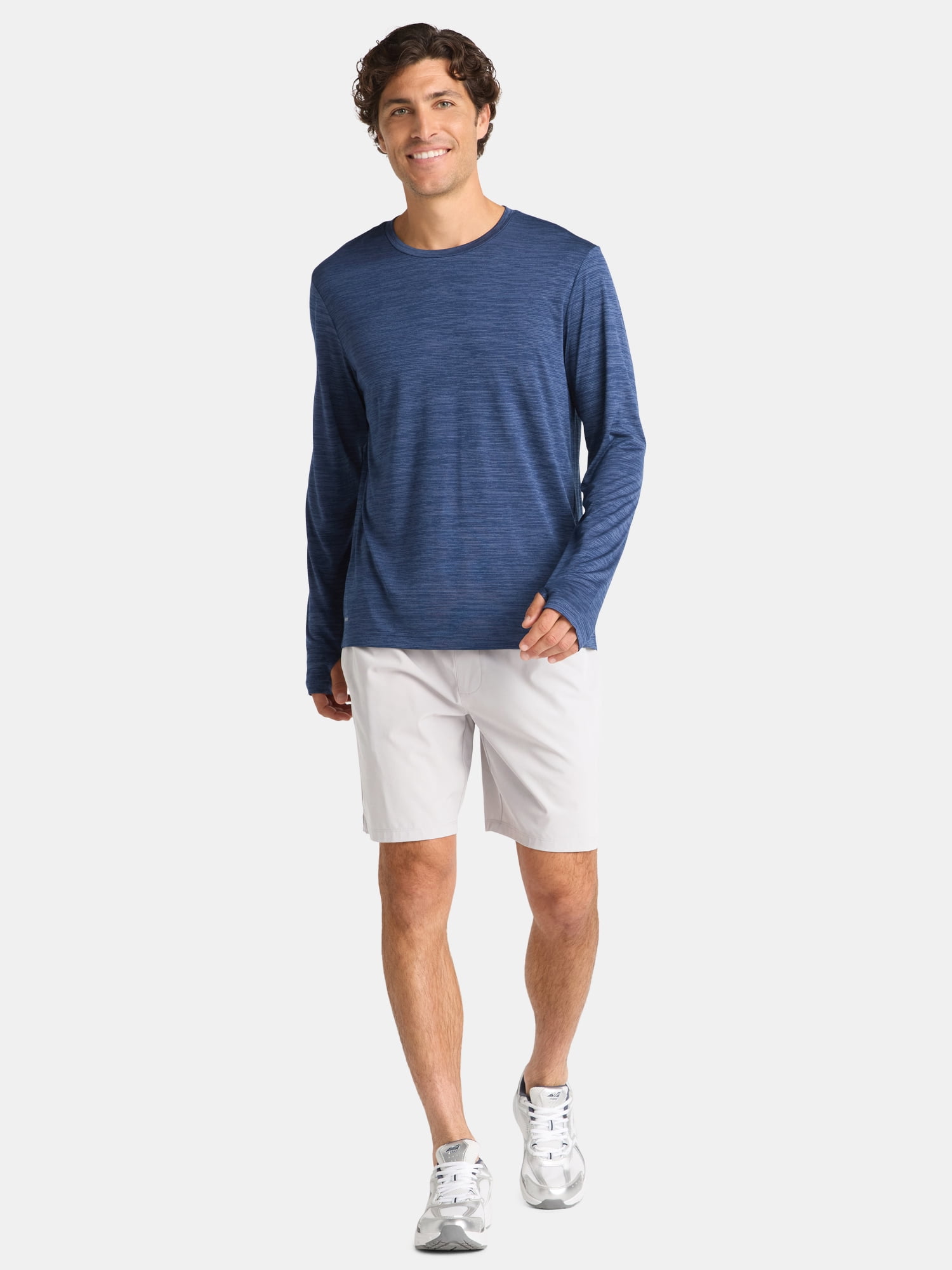 Athletic Works Men's Jersey Tee with Long Sleeves, Size XS-5XL
