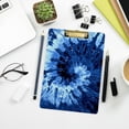 thumbnail image 7 of FMSHPON Blue Indigo Tie Dye Print Ink Batik Boho Clipboard Hardboard Wood Nursing Clip Board and Pull for Standard A4 Letter 13x9 inches, 7 of 7