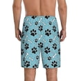 thumbnail image 3 of Kdxio Cute Dog Footprints Print Mens Sleep Shorts Bottoms Soft Comfy Pajama Wear Pants with Drawstring Pockets, 3 of 7