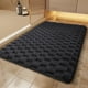 thumbnail image 5 of Tapete de baño (1 unidad), antideslizante, absorbente y de secado rápido, 40 x 60 x 2 cm, de fibra de poliéster gruesa y suave para la puerta del baño y zonas húmedas (negro)., 5 of 9