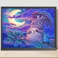 thumbnail image 1 of Cuadros Decorativos 5D bricolaje taladro redondo completo diamante pintura Totoro decoración del hogar arte artesanal Wdftyju de costura negro 4 estilos, 1 of 1