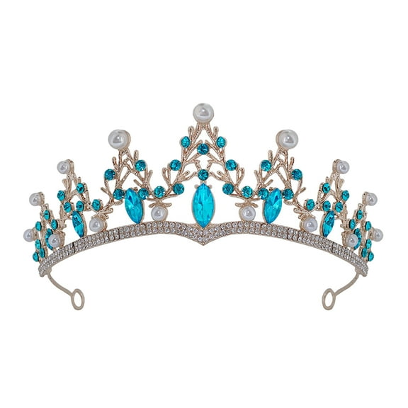 DINHEAROM Rhinestone Tiara Sky- Shape 1Set 5.9x5.9x2.4In