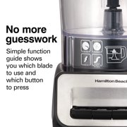 Hamilton Beach 14 Cup Food Processor with Stack & Snap Design and Extra 4-Cup Mini Bowl, Black