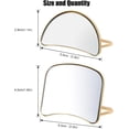 thumbnail image 4 of EKYSSO Lash Mirror, Updated and Large View Eyelash Mirror Tools, Lash Extension Supplies, Portable Stainless Steel Makeup Mirrors for Eyelash Extension (2 PCS, Gold), 4 of 7
